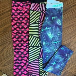 3 pair Nike leggings